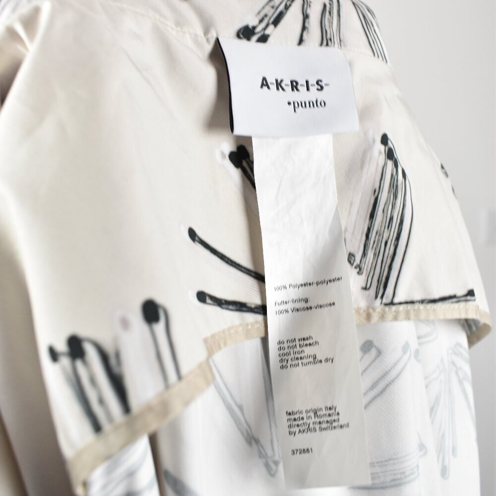 Akris Punto Matchstick Sunburst Print Windbreaker Jacket - 12 - Picture 11 of 11